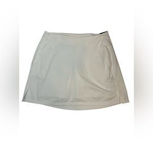 Nike Dri-Fit White Golf Tennis Skort Women’s Large Standard Fit Athletic Skirt